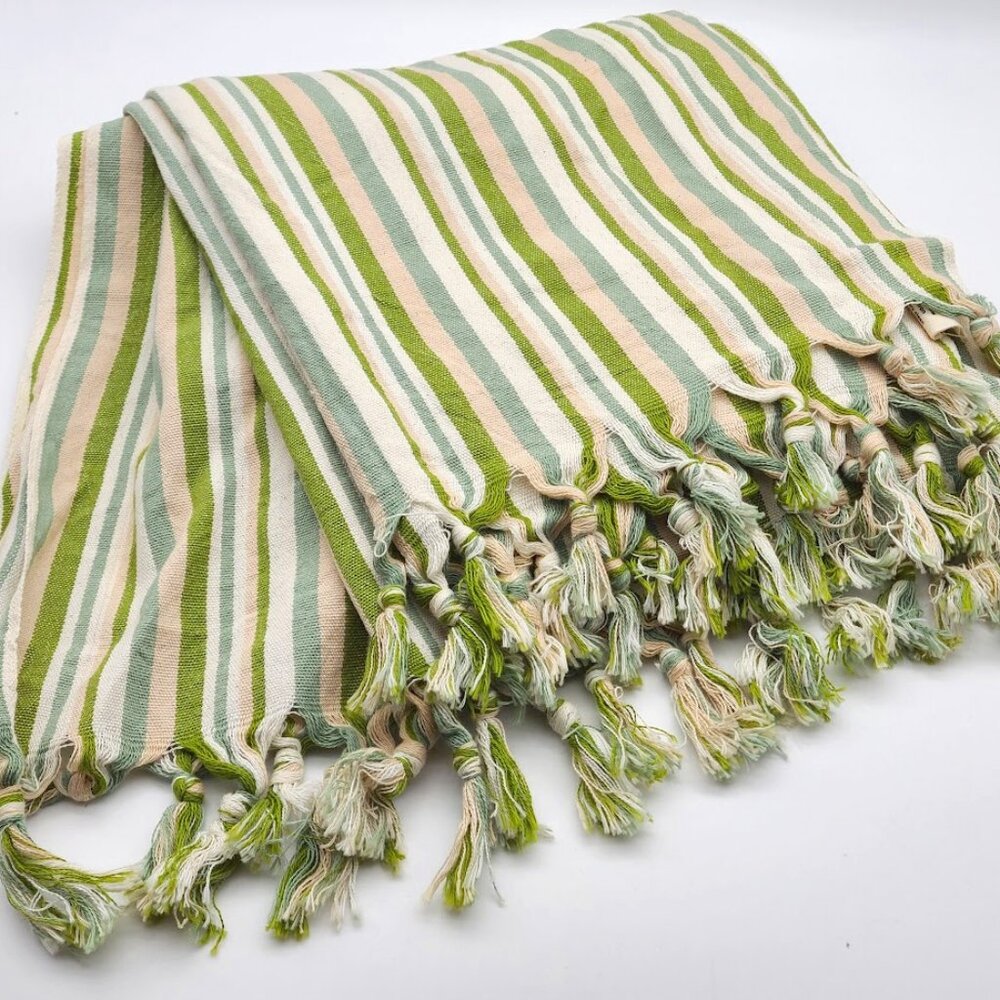 Handwoven Turkish Towel House No. 23 Brilliant Stripe 76” x 40”